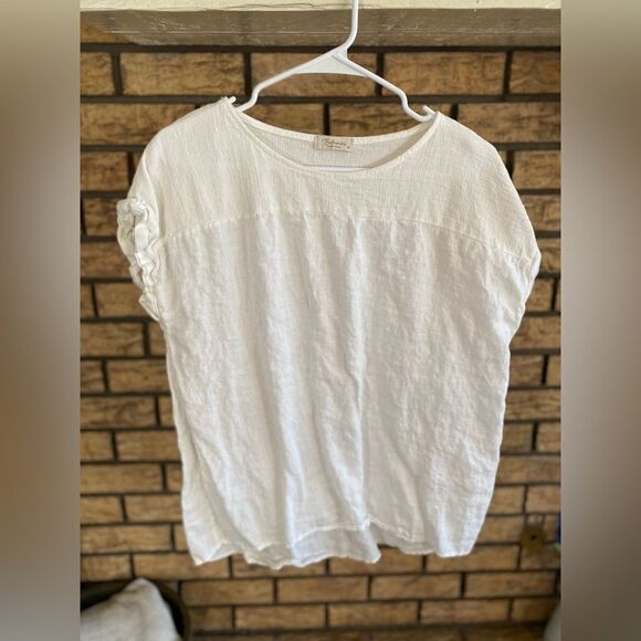 Bellambia‎ 100% linen white top - Picture 1 of 6